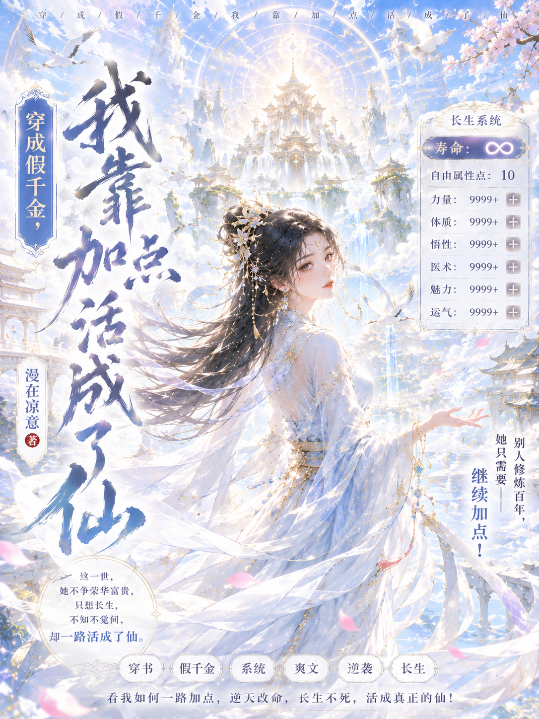 Transmigrated as the Fake Young Lady, I Allocate Stat Points to Become an Immortal cover