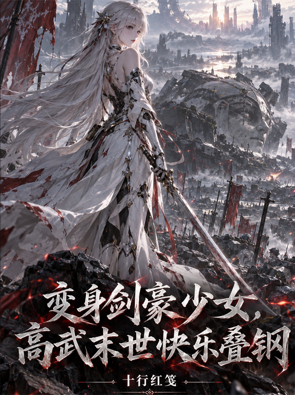 Transformed Into a Swordmaster Girl and Happily Stacking Steel in the Apocalypse cover